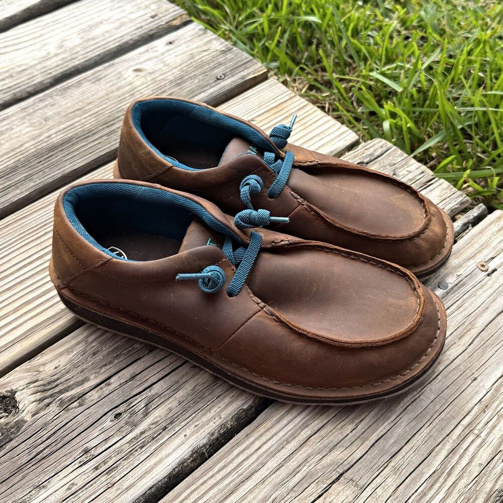 Ariat Men's Brown Leather Moc Toe Moccasin Lace Up Casual Shoes Size 7.5 US